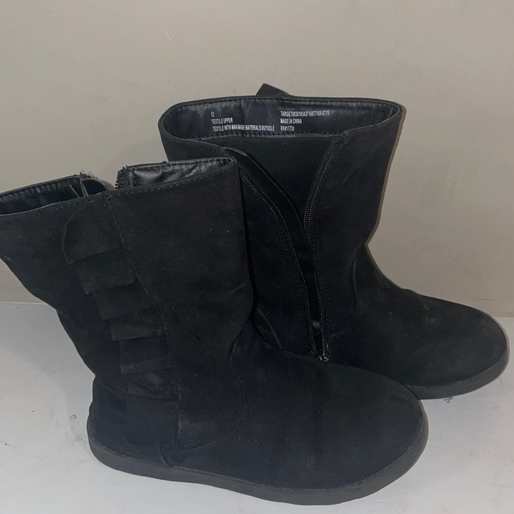 Cat & Jack black “suede” like toddler boots